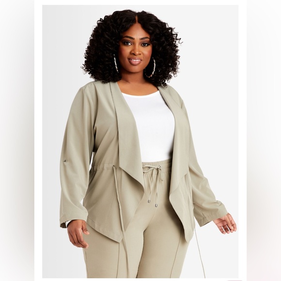 Drawstring Wrap Utility Jacket (set) - Picture 2 of 3